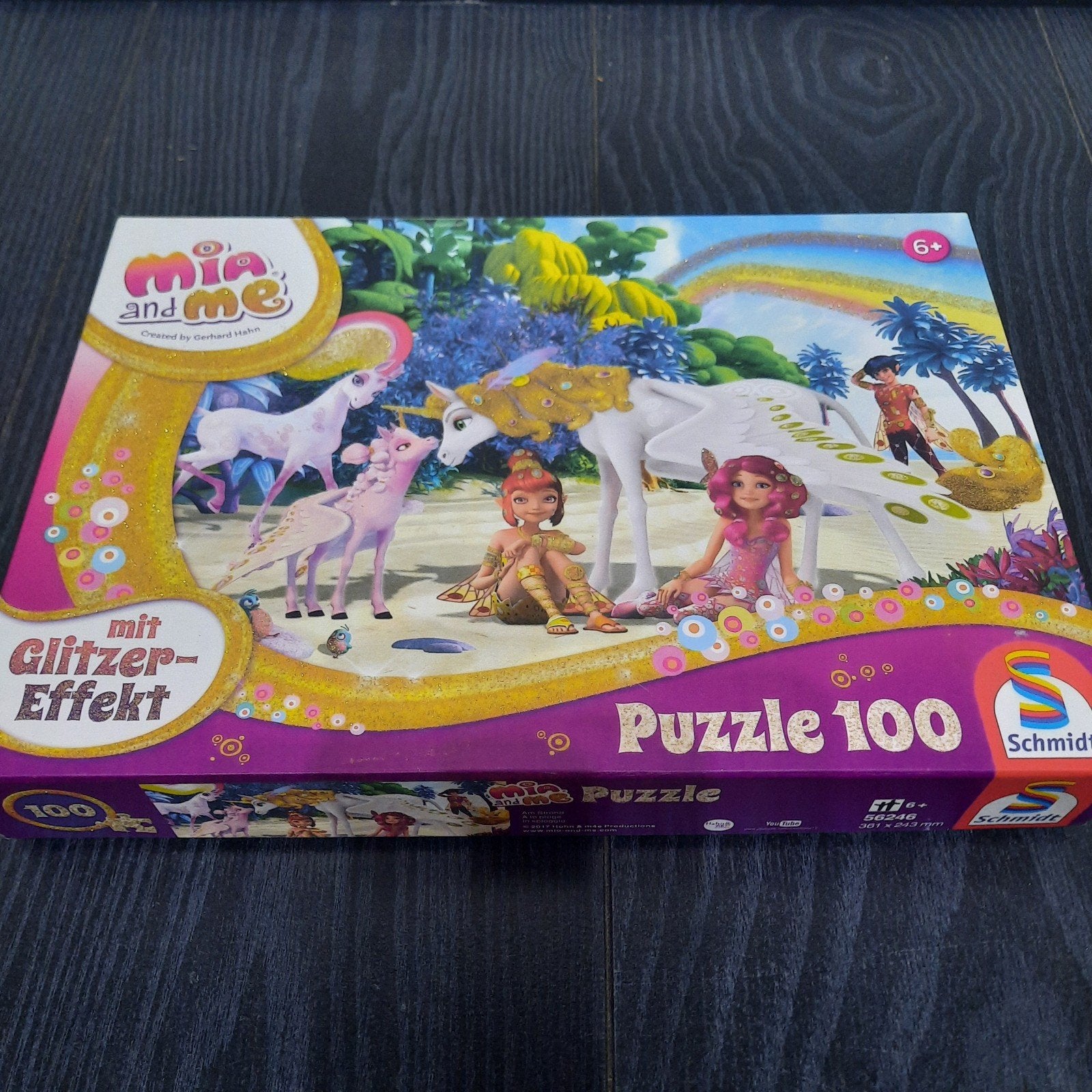 Mia and Me Puzzle 100 stukjes met glittereffect, Kinderen en Baby's, Ophalen, 10 tot 50 stukjes, Gebruikt, 6 jaar of ouder