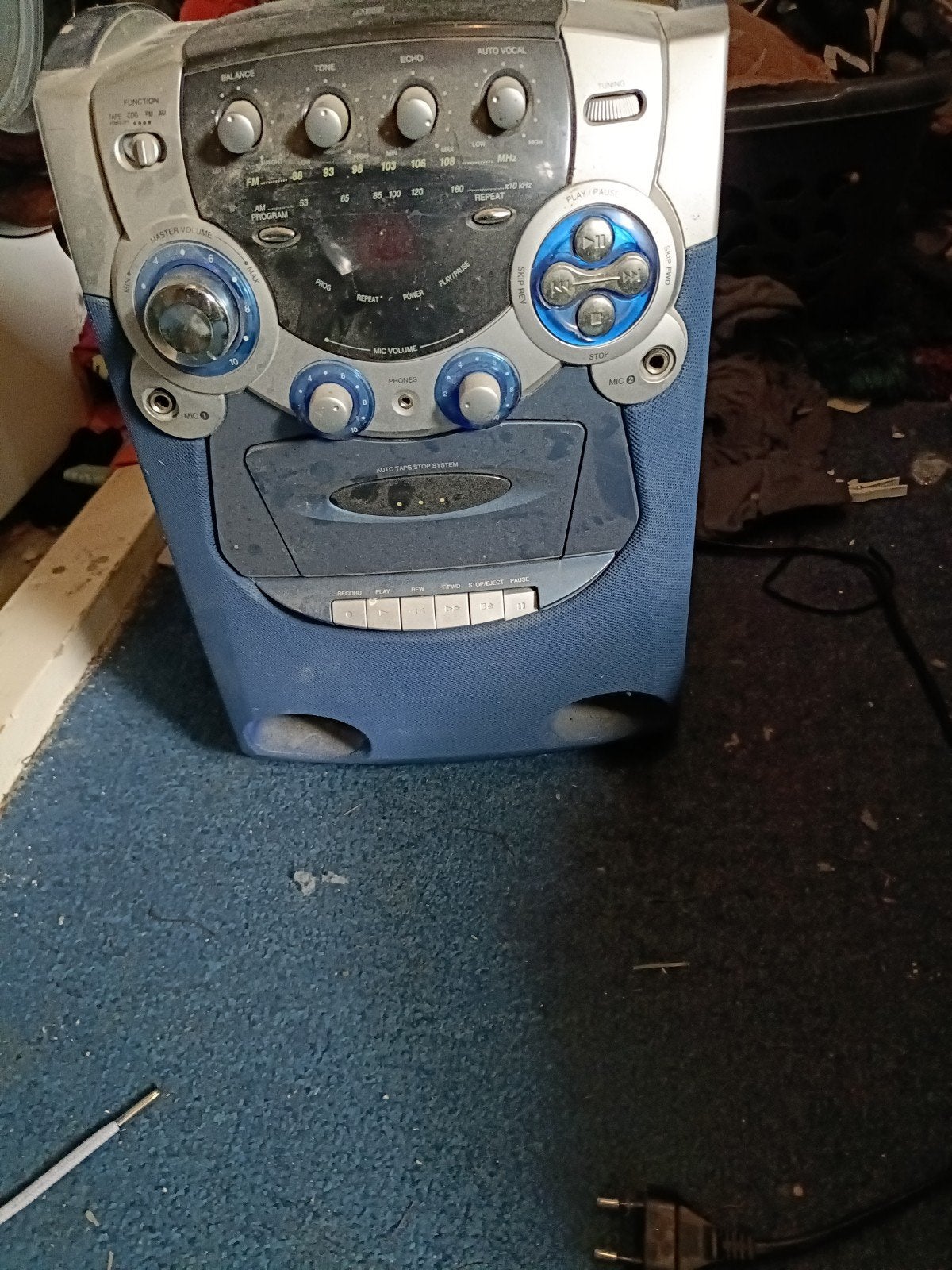 karaoke set met radio en cassettedeck, Ophalen