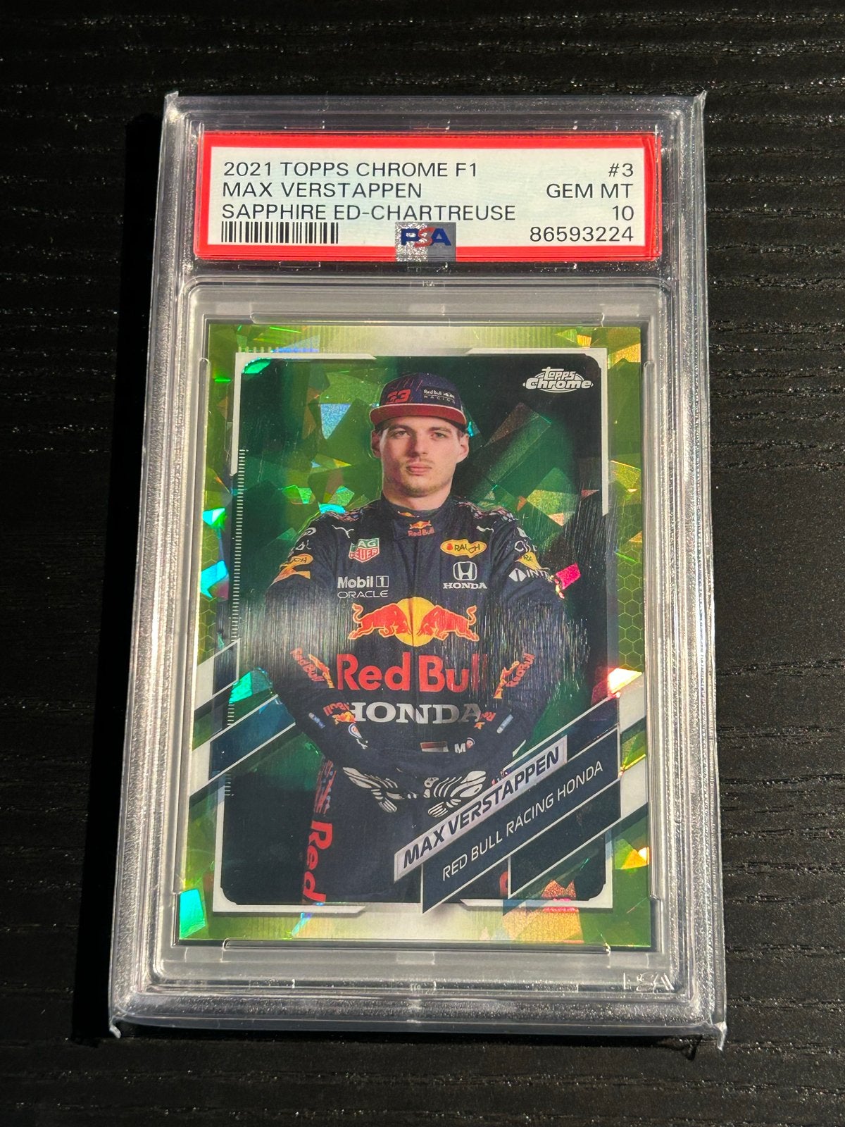 2021 Topps Chrome F1 Sapphire Max Verstappen PSA 10, Ophalen of Verzenden, Nieuw