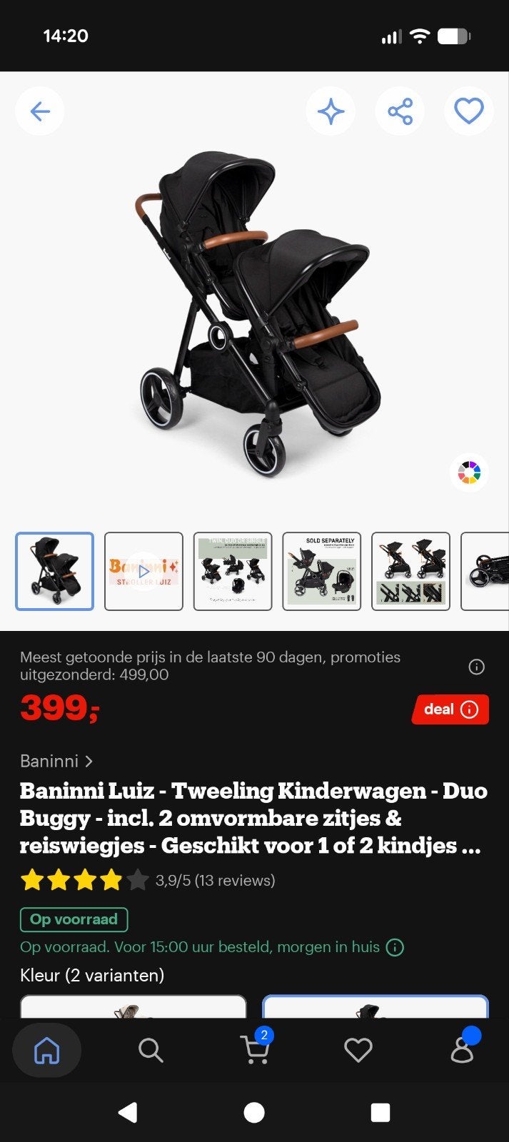 Duo kinderwagen - Bruikbaar van 0 tot peuter