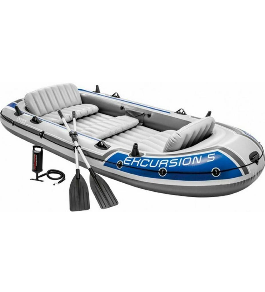 Intex Excursion 5 opblaasboot - 5 persoons, Watersport en Boten, Ophalen, Zo goed als nieuw