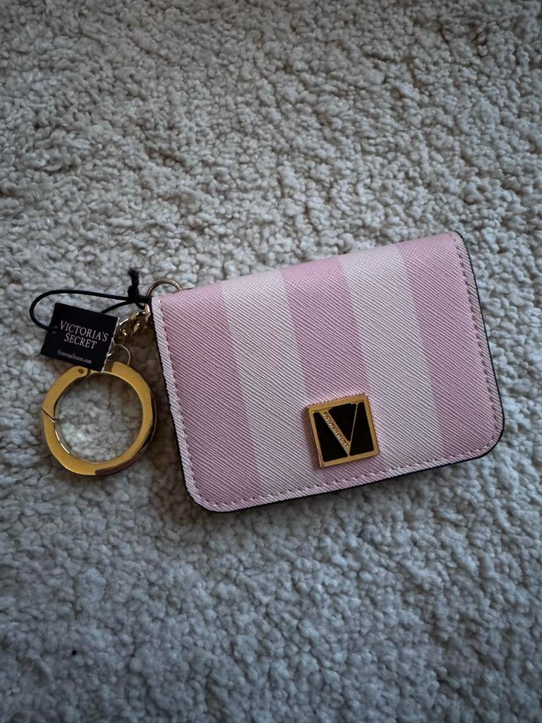 Victoria's Secret Pasjeshouder Roze/Wit Gestreept, Sieraden, Tassen en Uiterlijk, Portemonnees, Ophalen of Verzenden, Nieuw, Roze