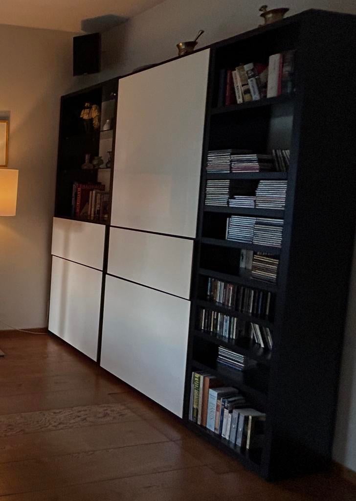 Prachtige design moderne kast woonkamer, Huis en Inrichting, Kasten | Wandmeubels, Ophalen, Gebruikt, Met deur(en), Glas