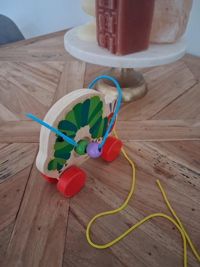 Houten trekauto Eric Carle ongebruikt, Kinderen en Baby's, Ophalen of Verzenden, Zo goed als nieuw