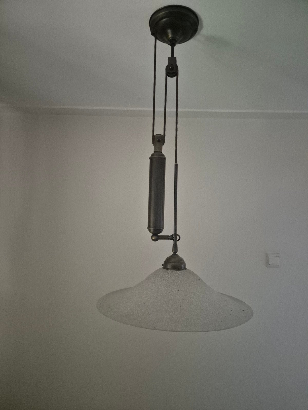 Stijlvolle hanglamp voor woonkamer - verstelbaar, Gebruikt, Glas, Klassiek, Tijdloos, E27 (groot)