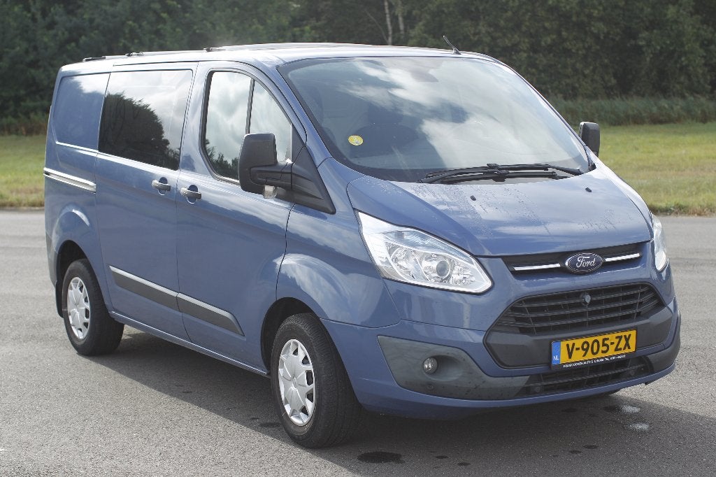 zeer mooie Ford transit custom  (lage km stand), Voorwielaandrijving, Euro 5, Stof, Zwart