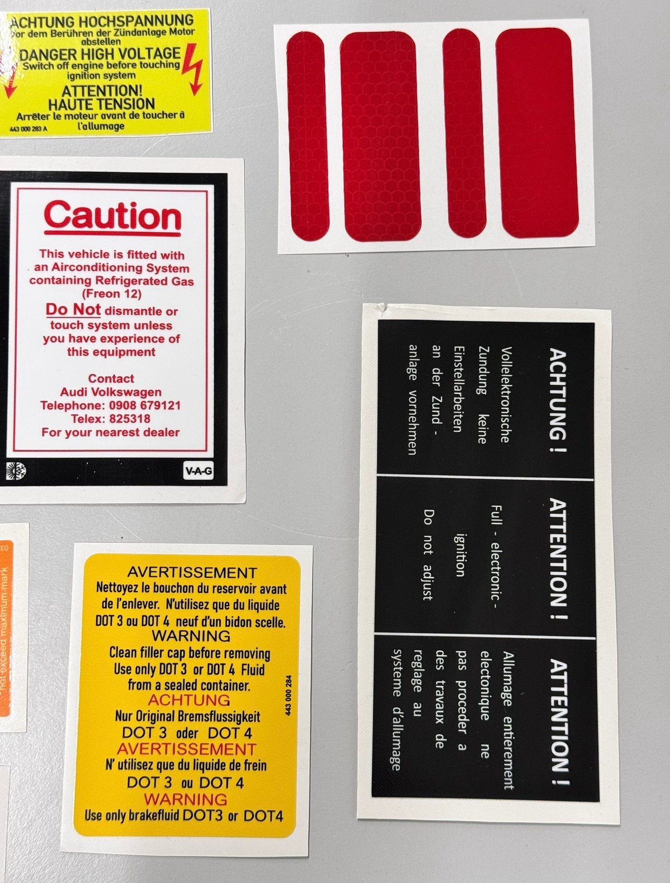Audi Ur quattro 20 Klep RR vacuüm Slang Decal sticker set, Ophalen of Verzenden, L, L, L