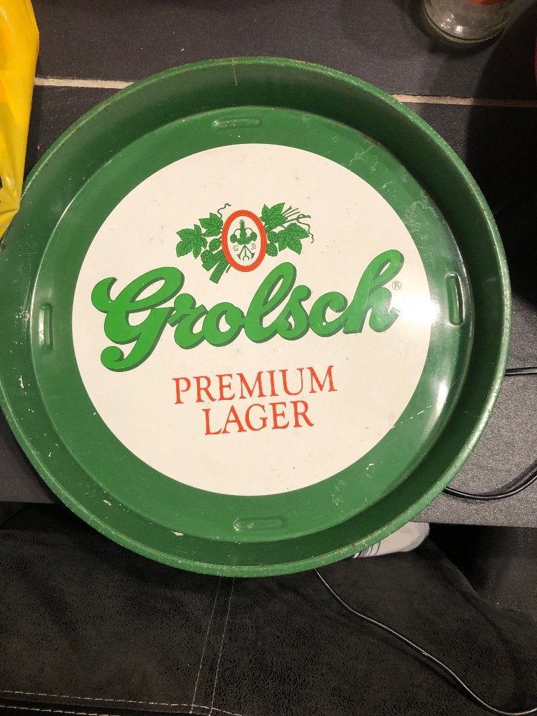 Vintage Grolsch Dienblad - Premium Lager, Verzamelen, Ophalen of Verzenden, Gebruikt, Overige typen, Grolsch