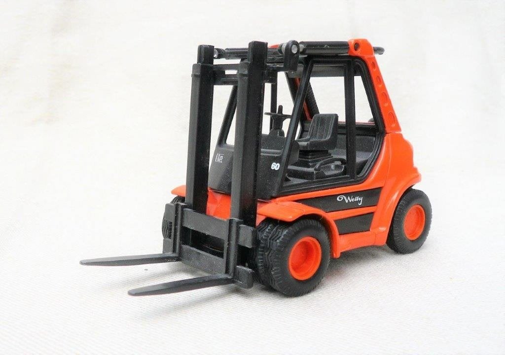 Welly Heftruck, linde? Oranje uitvoering.  1/24., Ophalen of Verzenden, Zo goed als nieuw, Bus of Vrachtwagen, Welly