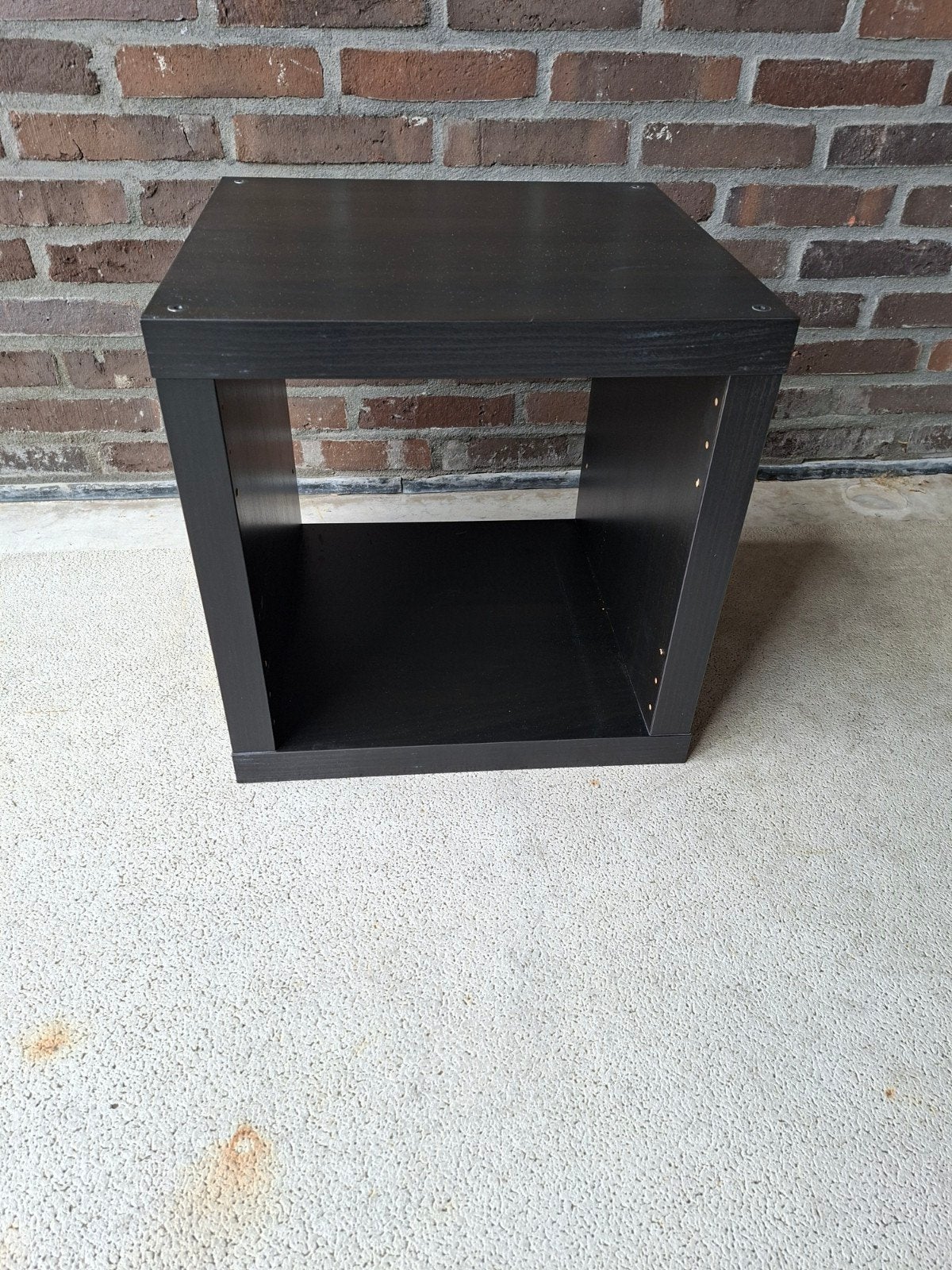 Zwart Kubus Kastje - Veelzijdig en Compact Kallax Ikea, Huis en Inrichting, Ophalen, Met plank(en), Minder dan 50 cm, Gebruikt