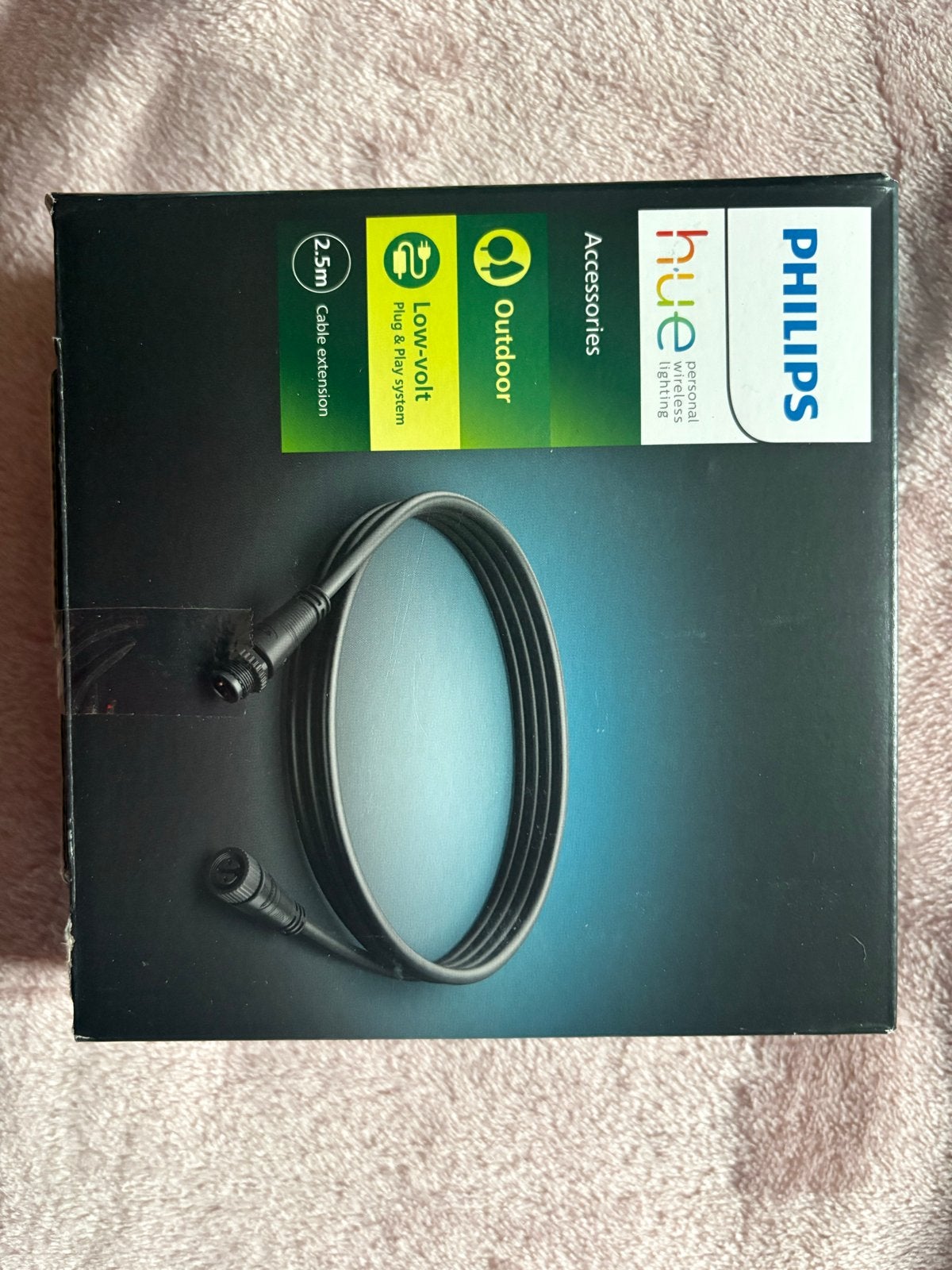 Philips Hue outdoor verlengkabel voor buiten - 2,5 meter, Ophalen of Verzenden, Nieuw, Kabel of Snoer