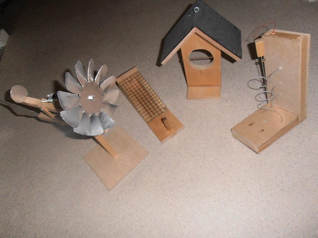4 bouwwerkjes hout - Doe het zelf - in 1 koop, Ophalen of Verzenden, Nieuw