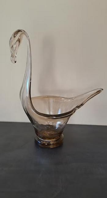Glazen zwaan schaal, Antiek en Kunst, Antiek | Glas en Kristal, Ophalen of Verzenden