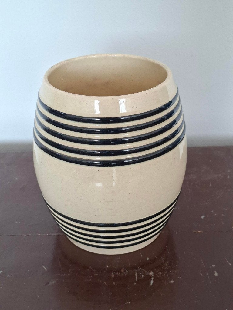 antiek aardewerk pot voorraadpot vaas Petrus Regout art deco, Ophalen of Verzenden