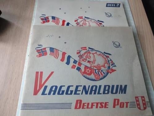 Vlaggenalbum van de gehele wereld, deel 1 en 2, Delftse Pot, Boeken, Verzenden, Gelezen, Plaatjesalbum