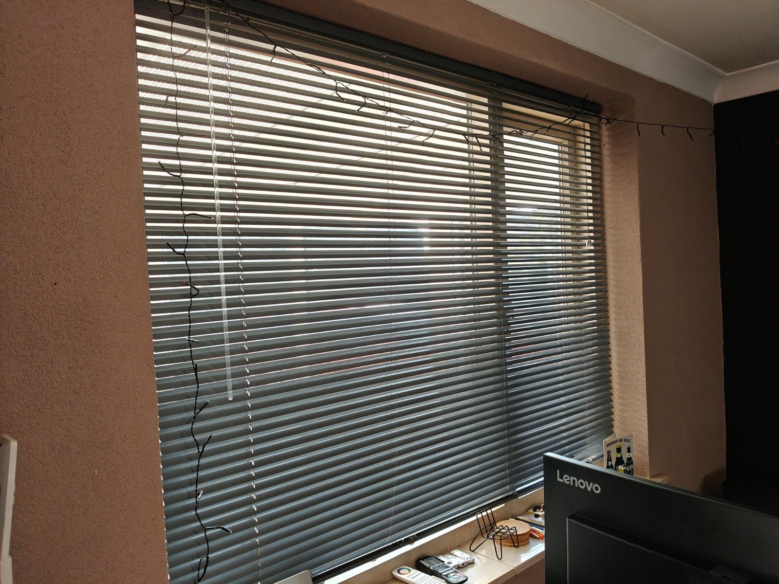 3x Luxaflex donkergrijs (80x190, en 2x 160x190) en 1x wit, Ophalen, Jaloezie, Gebruikt, Wit