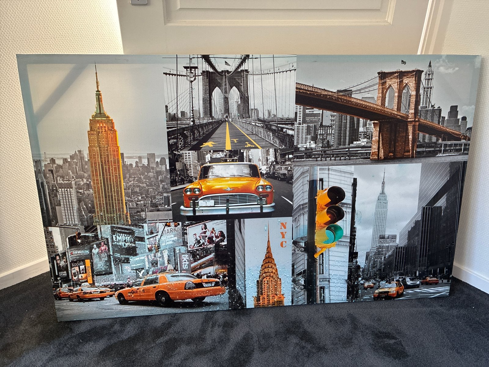 Groot New York Canvas Schilderij - Empire State Building, Ophalen, Zo goed als nieuw, Schilderij, 100 tot 125 cm
