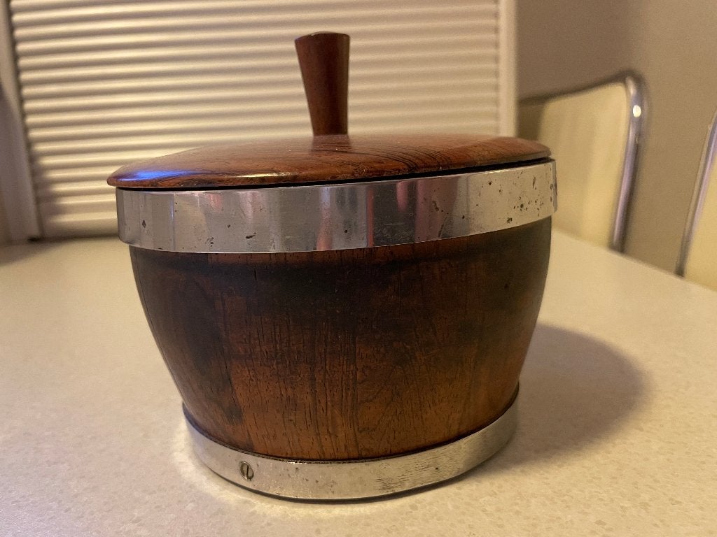 Vintage Deens Design Teakhouten IJsemmer – Mid-Century, Ophalen of Verzenden