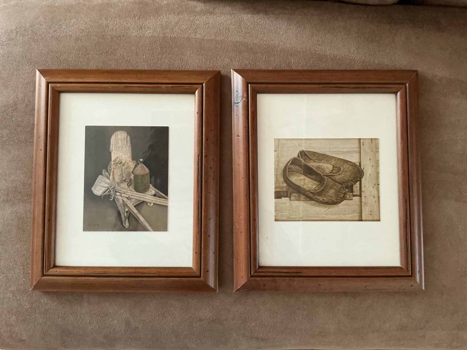 Twee schilderijen van Jopie Huisman reproductie, Achter glas, Stilleven, Ophalen of Verzenden, Vintage