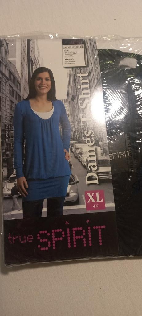 True Spirit Dames Shirt XL 46 Blauw Nieuw, Zwart, Maat 46/48 (XL) of groter, Nieuw, Ophalen of Verzenden