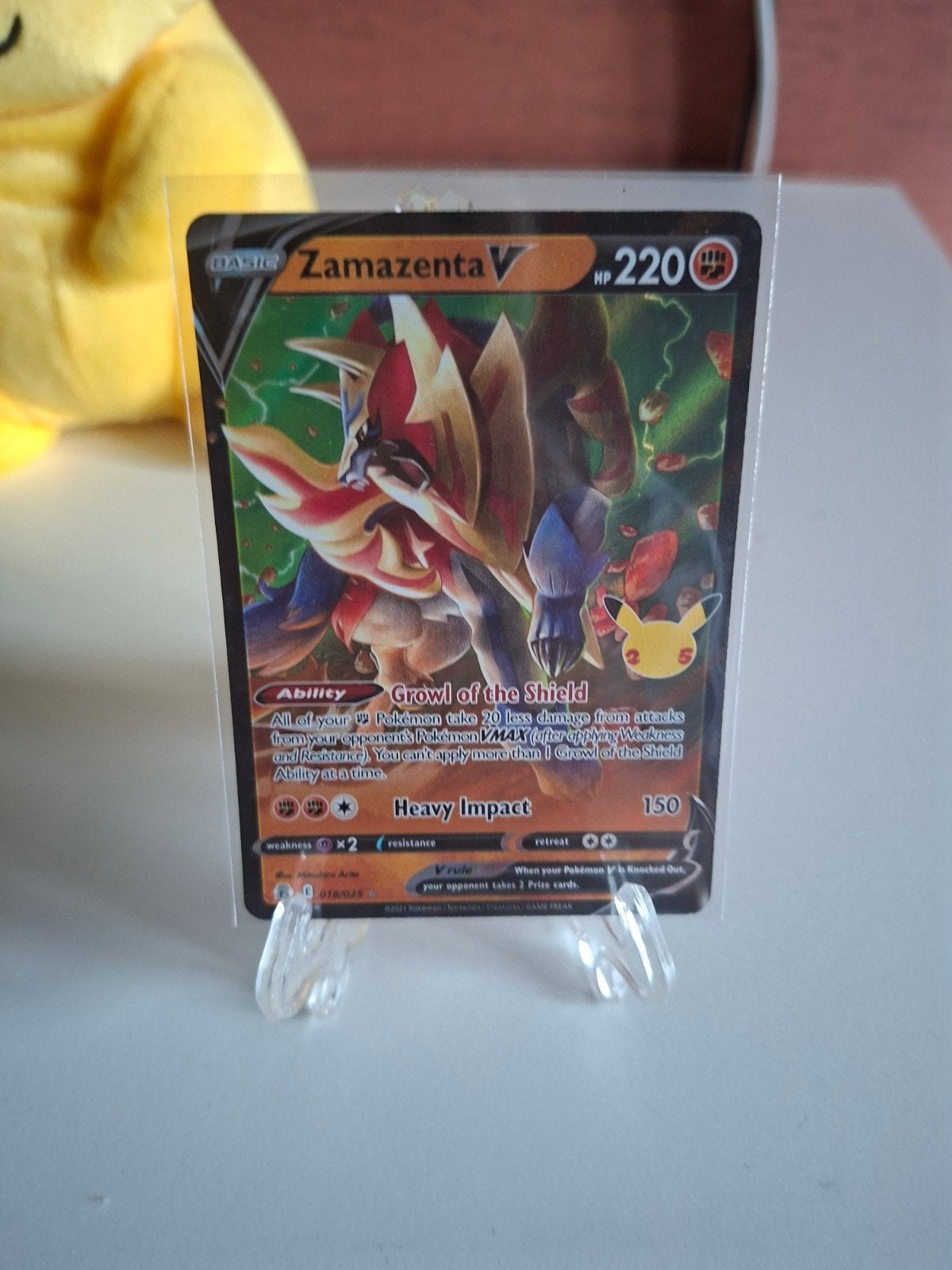 Zamazenta V, Hobby en Vrije tijd, Verzamelkaartspellen | Pokémon, Verzenden, Nieuw, Losse kaart