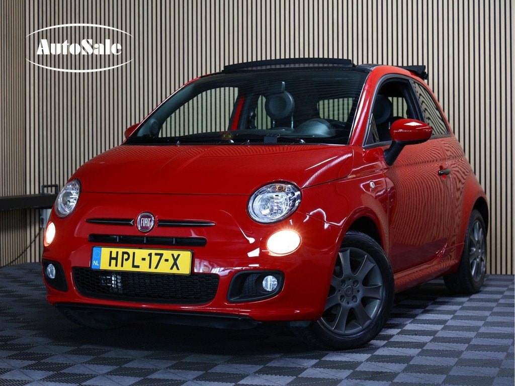 Fiat 500 1.2 LOUNGE CABRIO SPORT AVM AIRCO OPEN DAK CITY "13, Auto's, Fiat, Euro 5, 4 cilinders, Bedrijf, Handgeschakeld