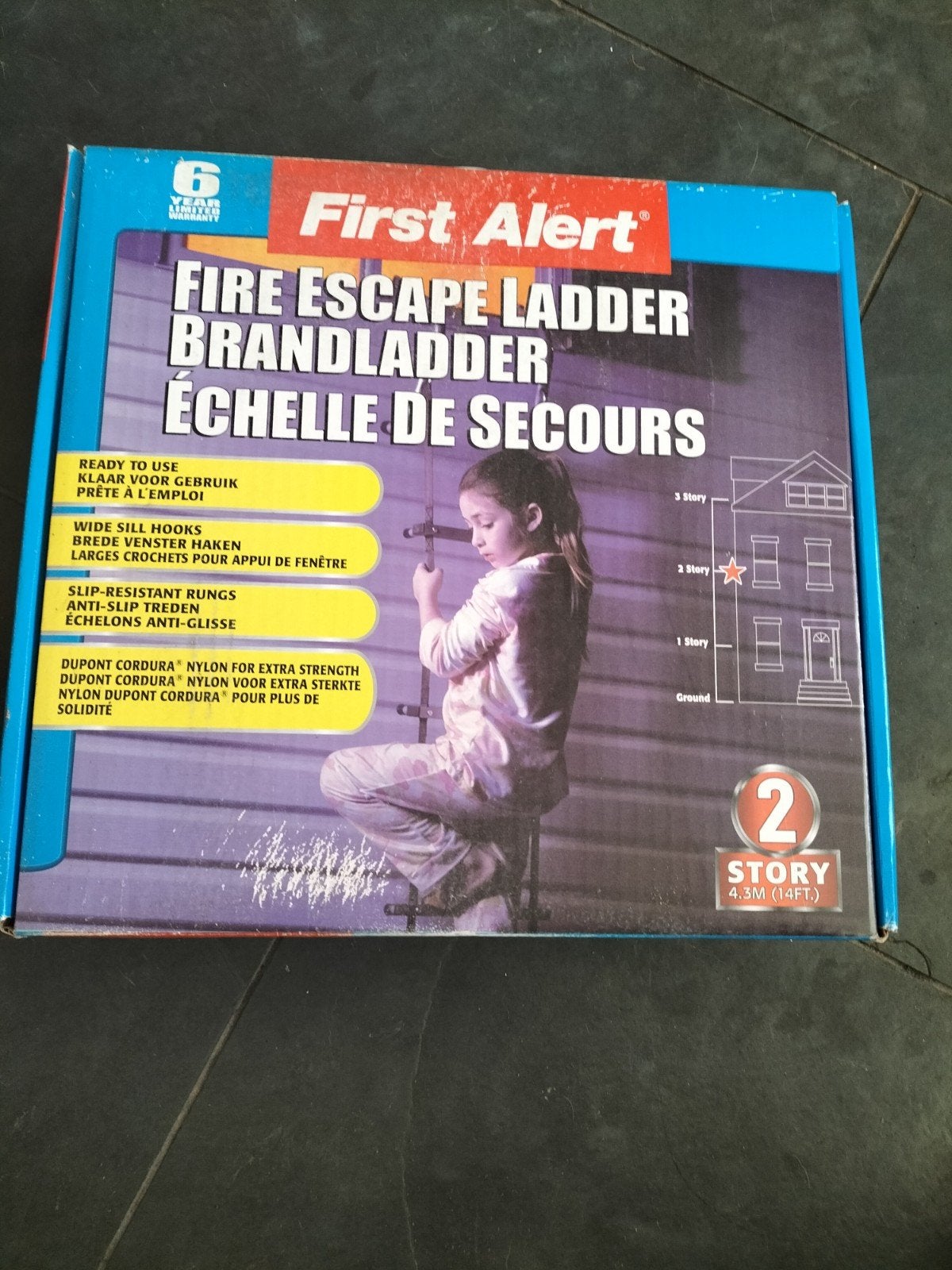 First Alert Brandladder - 2 Verdiepingen (4.3M), Nieuw, Ophalen of Verzenden, Ladder, Opvouwbaar of Inschuifbaar