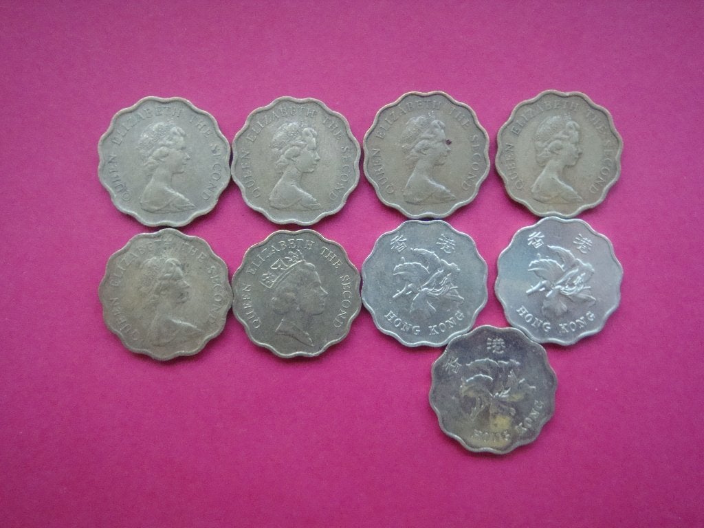 Hongkong setje munten 20 Cent 1975 / 1997., Verzenden, Zuid-Azië, Setje