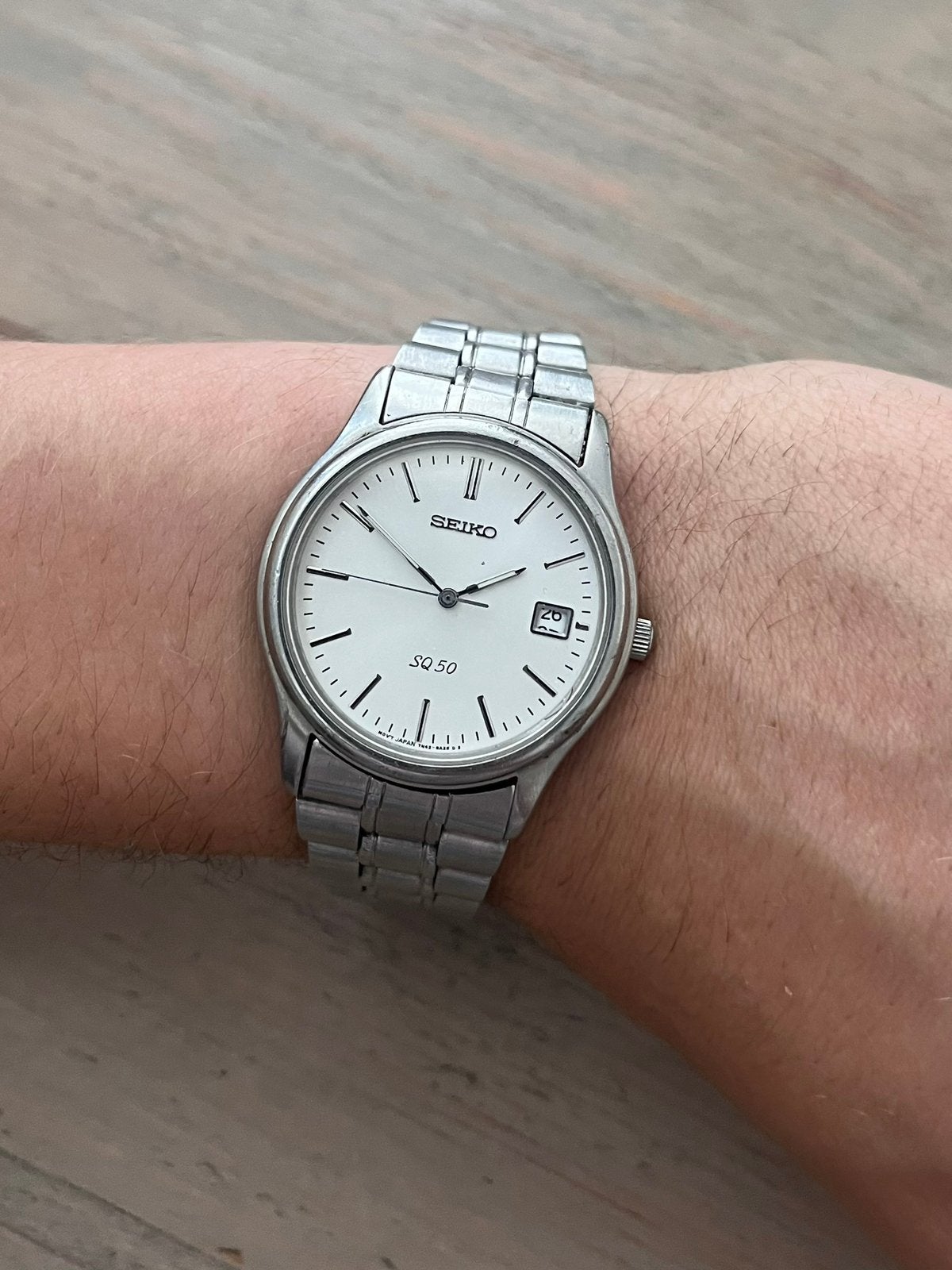 1990 Seiko Datejust, Sieraden, Tassen en Uiterlijk, Horloges | Heren, Ophalen, Zo goed als nieuw, Staal, Seiko