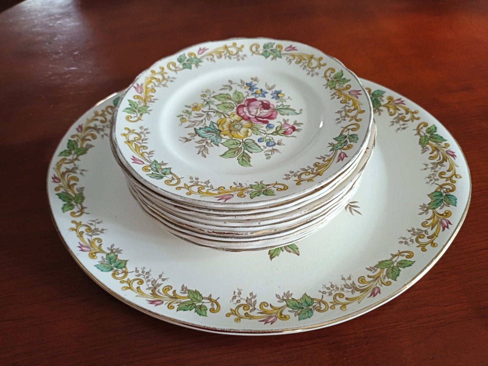 13-delig Old Foley Staffordshire Regency 3092 gebakstel, Antiek en Kunst, Ophalen