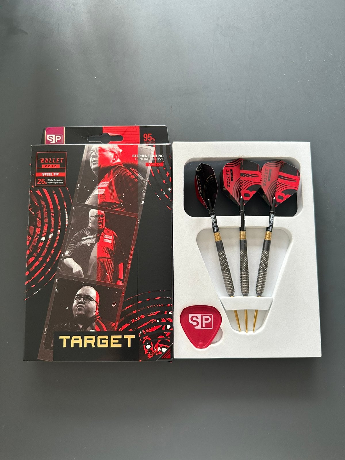 Stephen bunting gen 5 void 25G!, Sport en Fitness, Darts, Ophalen of Verzenden, Zo goed als nieuw, Pijlen