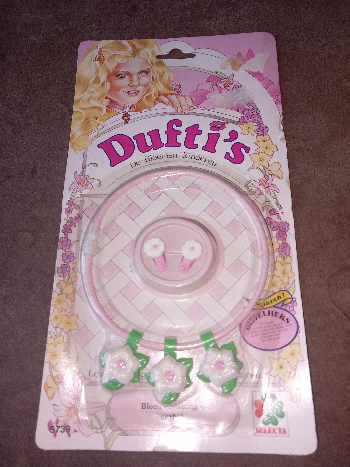 Dufti's / charmkins De Bloemen Kinderen ketting en oorbellen, Verzamelen, Poppetjes en Figuurtjes, ., Nieuw, Ophalen of Verzenden