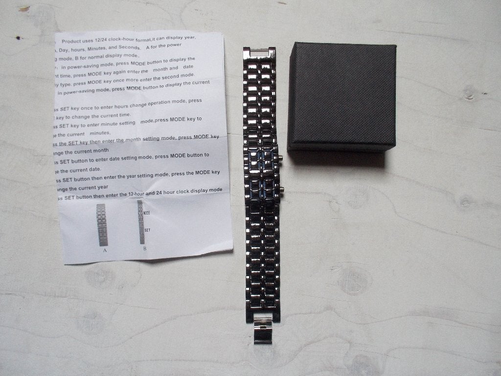 Horloge digitaal samurai blauw licht., Sieraden, Tassen en Uiterlijk, Horloges | Heren, Overige merken, Staal, Staal, Polshorloge