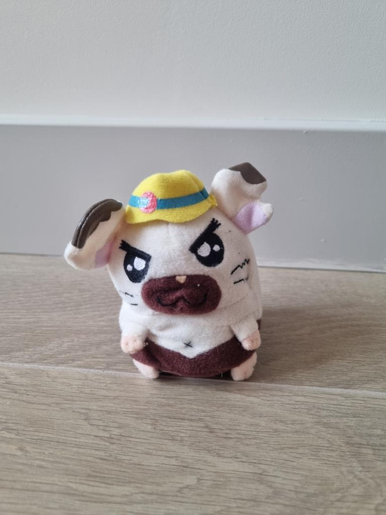 Hamtaro RARE 2003 Boss Mc Donalds knuffel Beanie Baby, Ophalen of Verzenden, Steen, Aardewerk of Keramiek, Dier