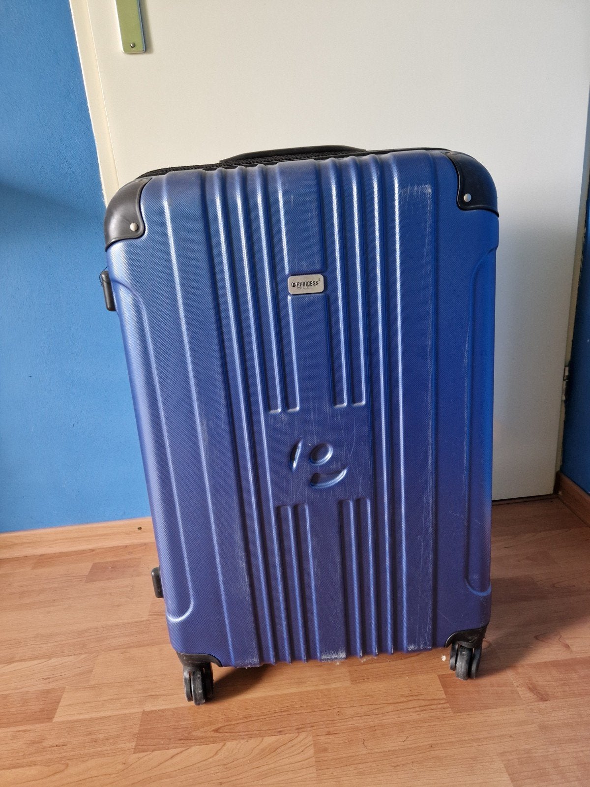 Blauwe Princess Traveller koffer, Sieraden, Tassen en Uiterlijk, Koffers, Ophalen, Wieltjes, Hard kunststof, 45 tot 55 cm