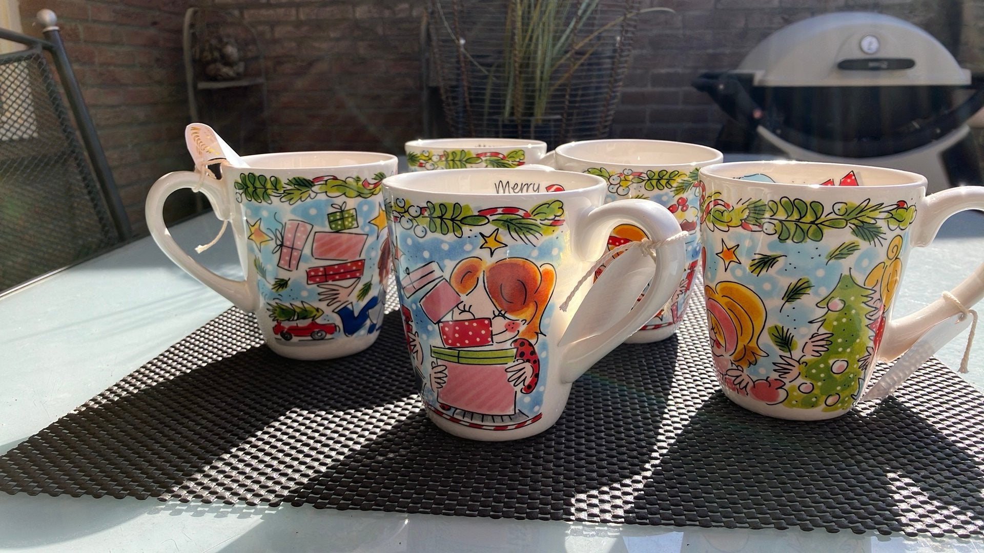 Blond Amsterdam kerstmokken per mok 8,50, Ophalen, Minder dan 30 cm, Rond, Zo goed als nieuw