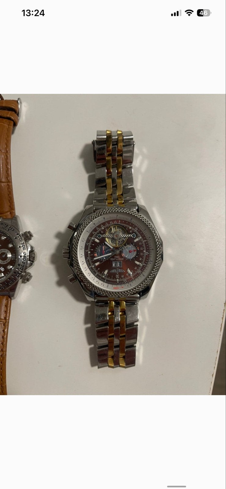 Breitling Chronograaf Horloge  moet na gekeken worden, Staal, Breitling, Polshorloge, Ophalen of Verzenden