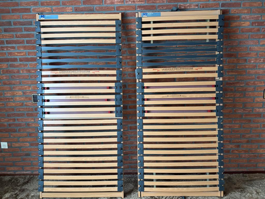 Ubica ISO-TEC lattenbodems (2 stuks), Ophalen, 90 cm, Tweepersoons, Zo goed als nieuw