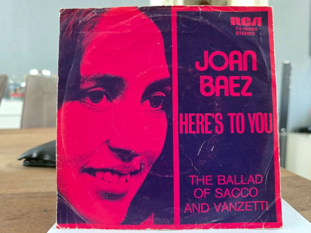 7" Single Joan Baez - There But For Fortune / We Shall Overc, Cd's en Dvd's, Gebruikt, 7 inch, Ophalen of Verzenden, Pop