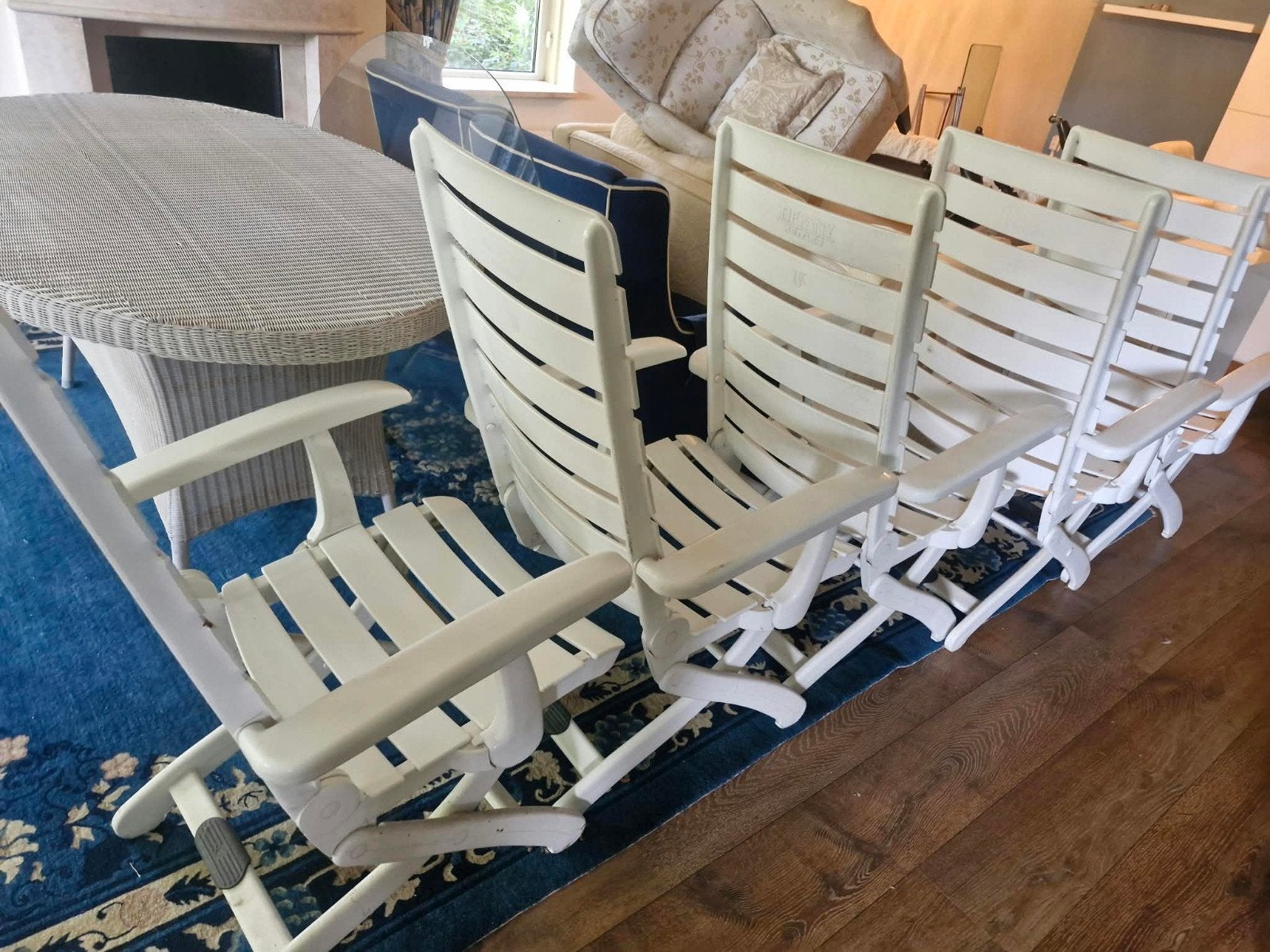 - 5 Tiffany Kettler 16 standen stoelen + 4 season outdoor, Kringloop Laares, Aluminium, Ophalen of Verzenden, Zo goed als nieuw
