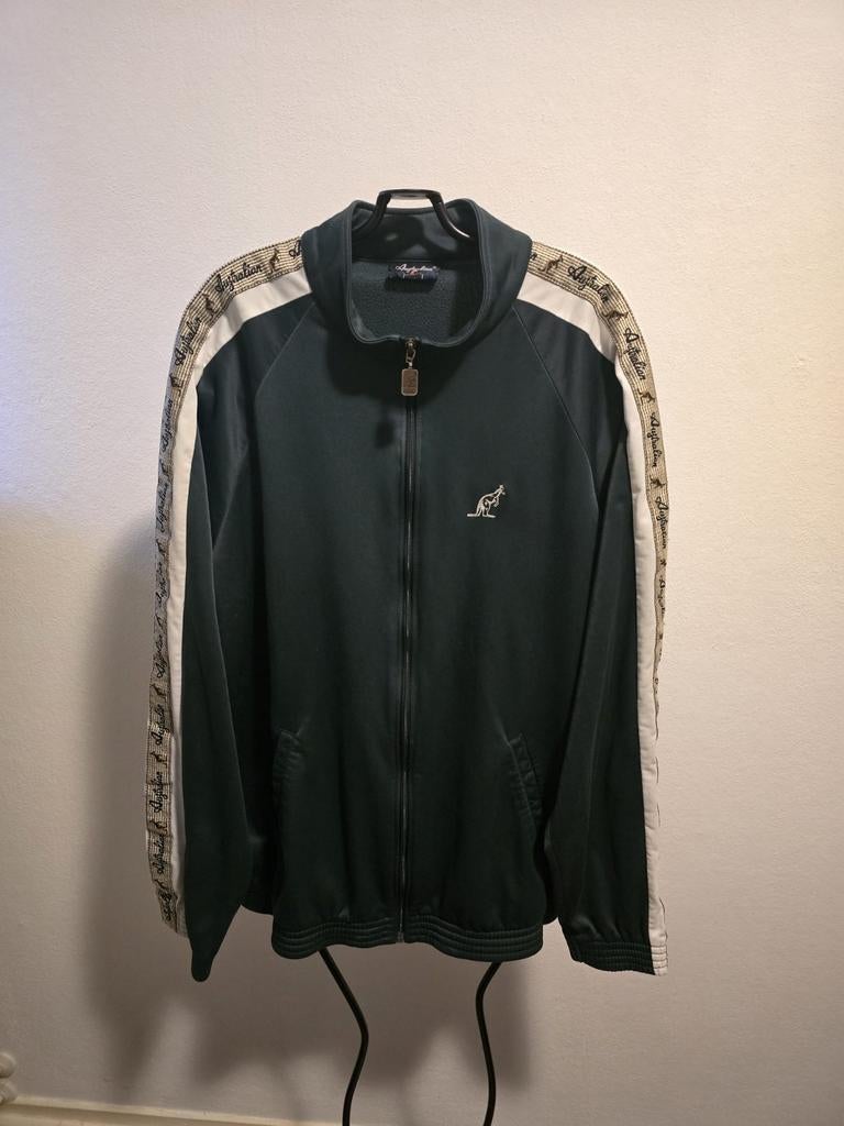 Oldschool Australian groen met gouden bies, Ophalen of Verzenden, Zo goed als nieuw, Maat 52/54 (L), Groen