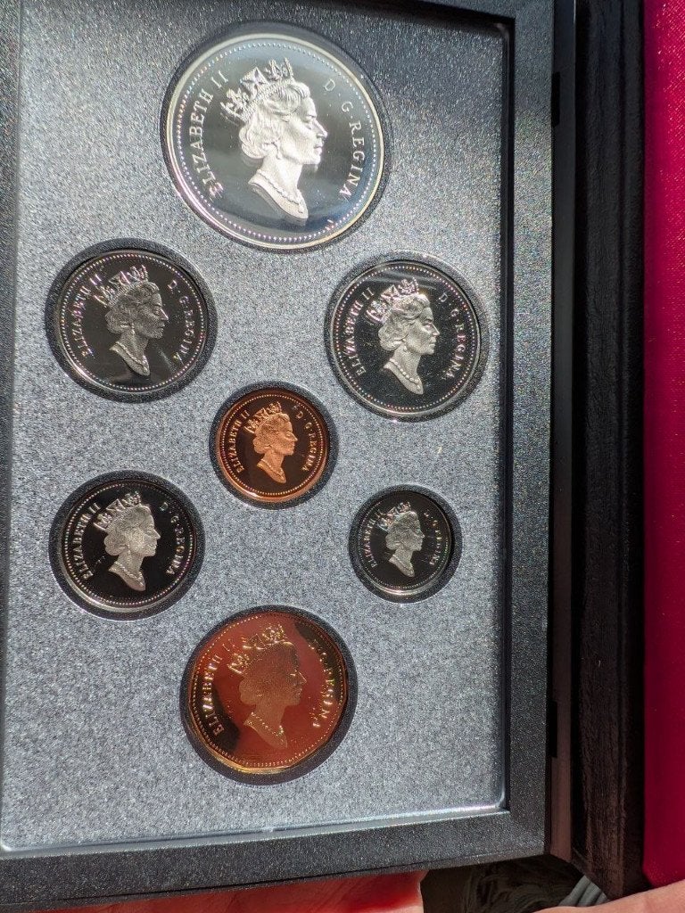 Canada 1995 proofset met zilveren dollar, Ophalen of Verzenden, Noord-Amerika, Setje, Zilver