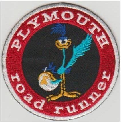 Plymouth Road Runner patch embleem #2, Verzenden, Nieuw, Bedrijf of Vereniging
