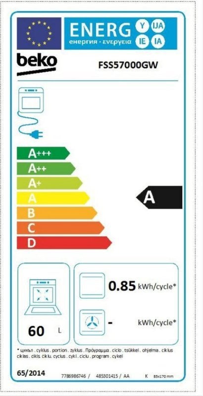 Beko keramisch fornuis FSS57000GW - Wit/Zwart, Witgoed en Apparatuur, Beko Nederland B.V., Klantenservice@beko.nl, Nieuwe Hemweg 6-7, 1013 BG Amsterdam