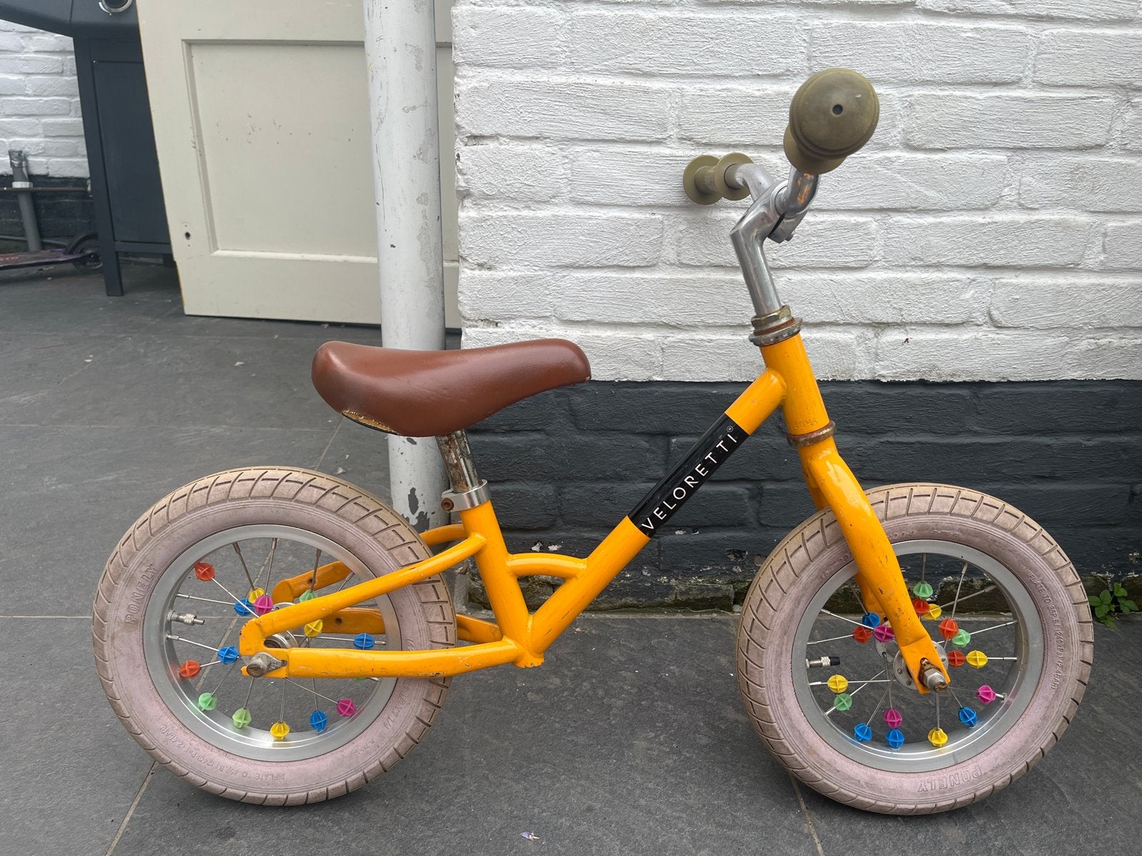 Veloretti loopfiets geel 12,5 inch, Ophalen, Gebruikt, Minder dan 16 inch