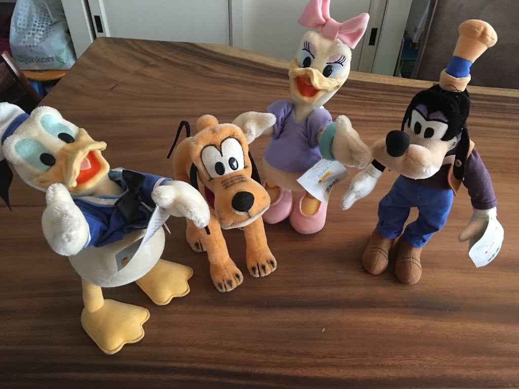 Steiff disney wit label Donald Duck, Katrien Duck en Pluto, Ophalen, Donald Duck, Zo goed als nieuw, Overige typen