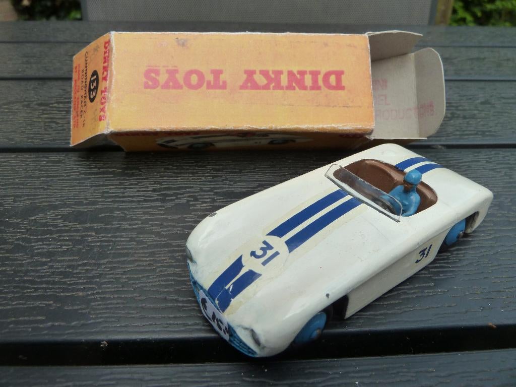 DINKY TOYS 133 CUNNINGHAM  C-5R  ROAD RACER + DOOSJE, Hobby en Vrije tijd, Modelauto's | 1:43, Ophalen of Verzenden, Gebruikt