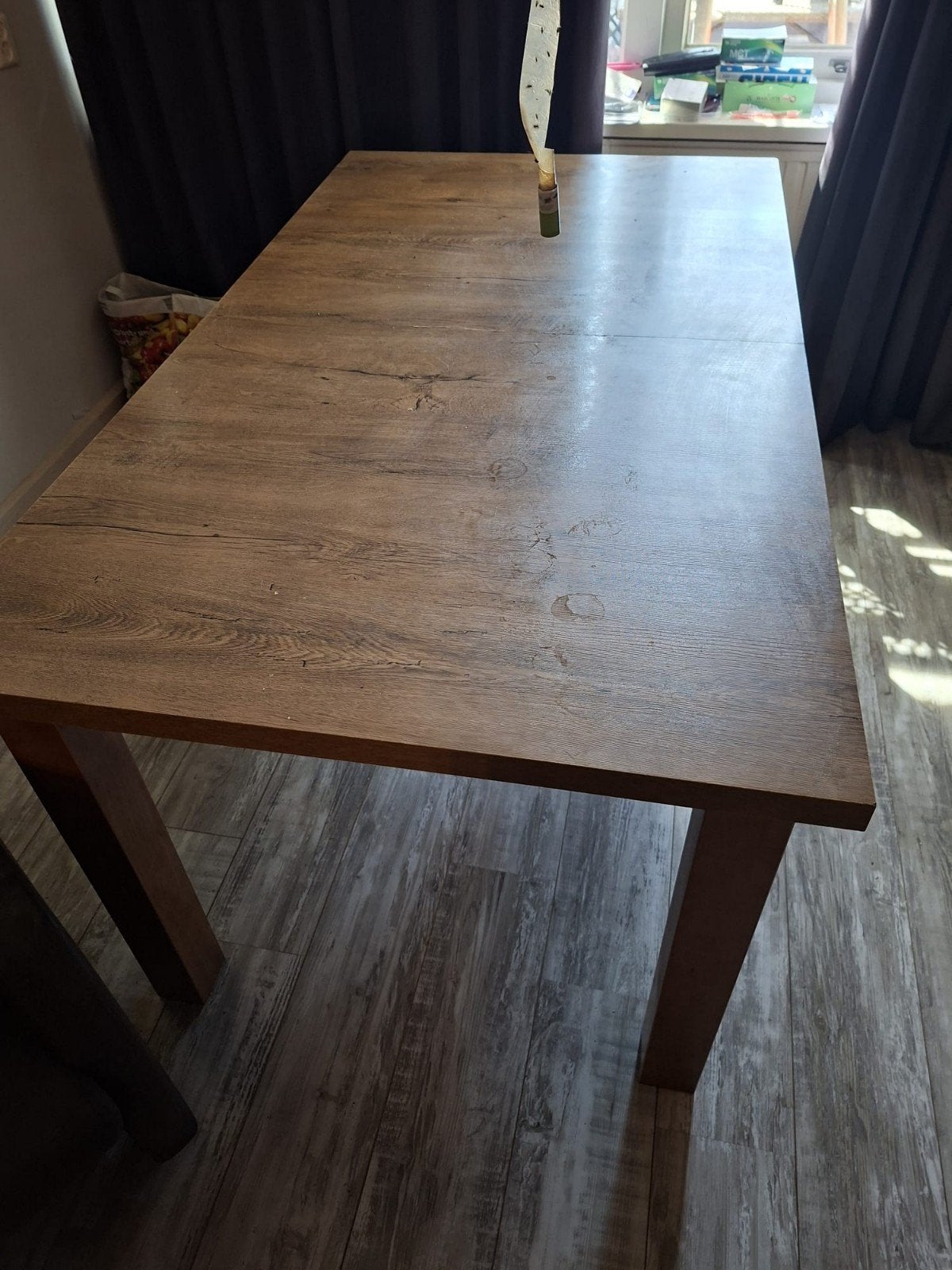 Gratis ophalen.eettafel met 4 stoelen, Ophalen, Gebruikt, 100 tot 150 cm, 50 tot 100 cm