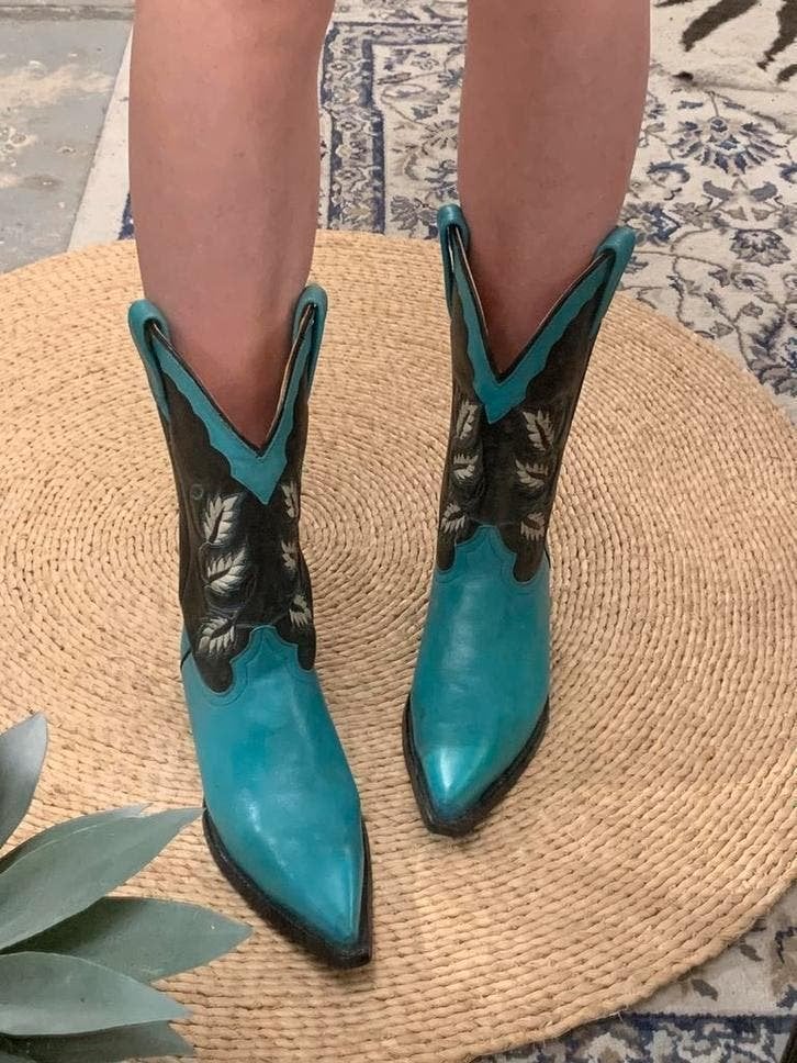 Rudel cowboylaarzen 38 western boots bohemian laarzen, Kleding | Dames, Schoenen, Niet ingevuld, Hoge laarzen, Blauw, Niet ingevuld