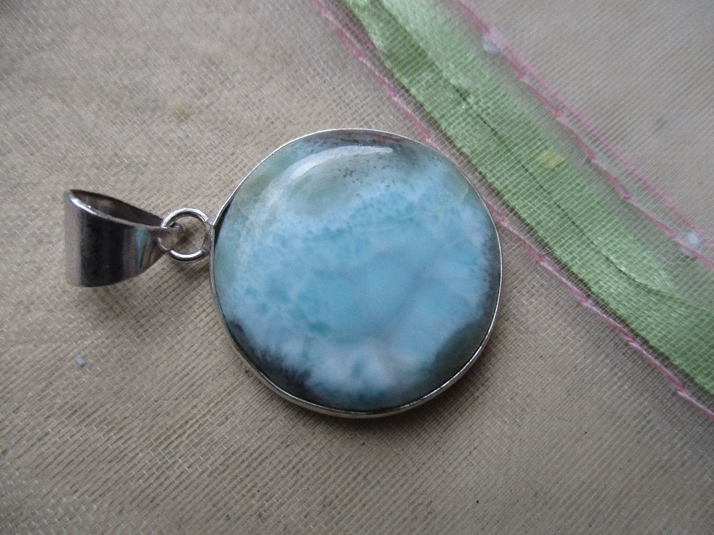 944/ prachtige larimar hanger, Blauw, Nieuw, Ophalen of Verzenden, Steen of Mineraal